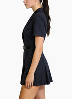 Suit Collar Dress for Women's Minimalist Style