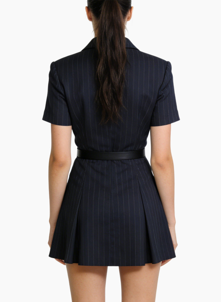 Suit Collar Dress for Women's Minimalist Style
