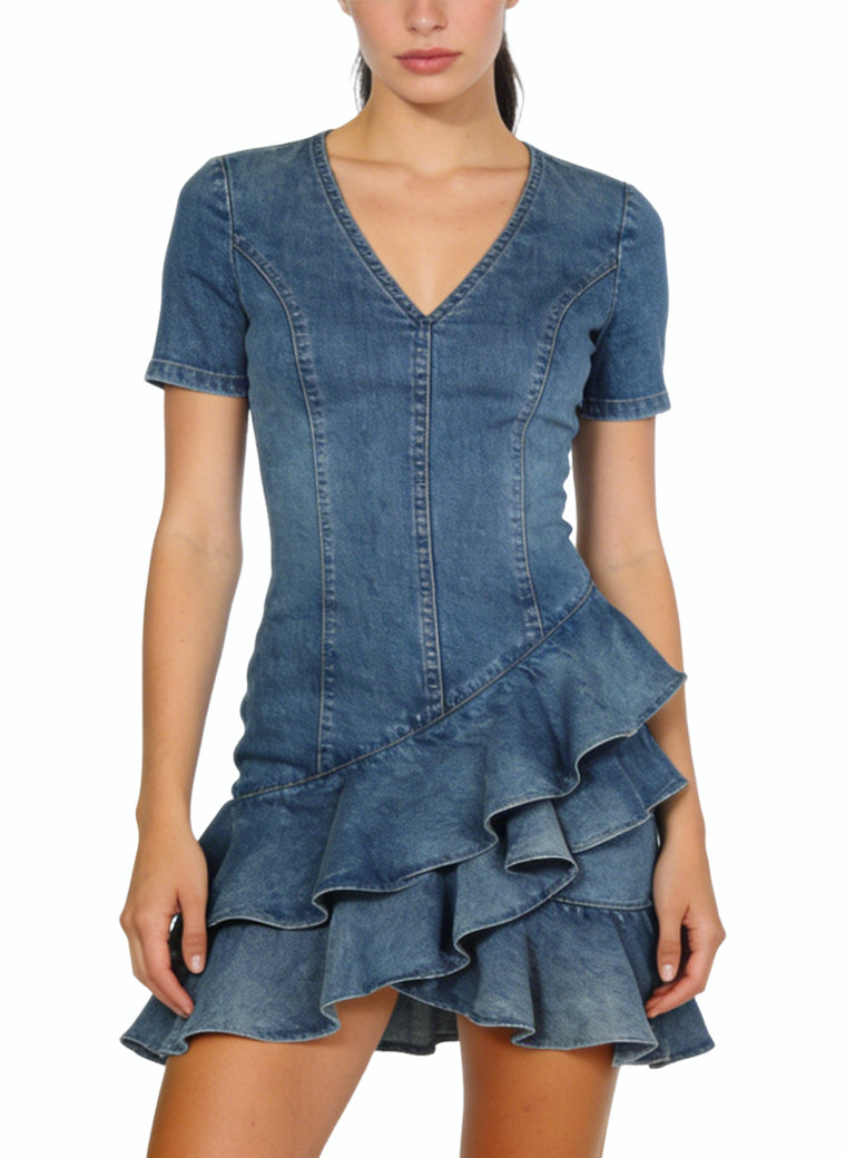 V-Neck Retro Casual Dress for Women