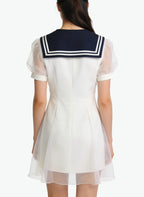 Sailor Collar Sweet Girl Dress for Women