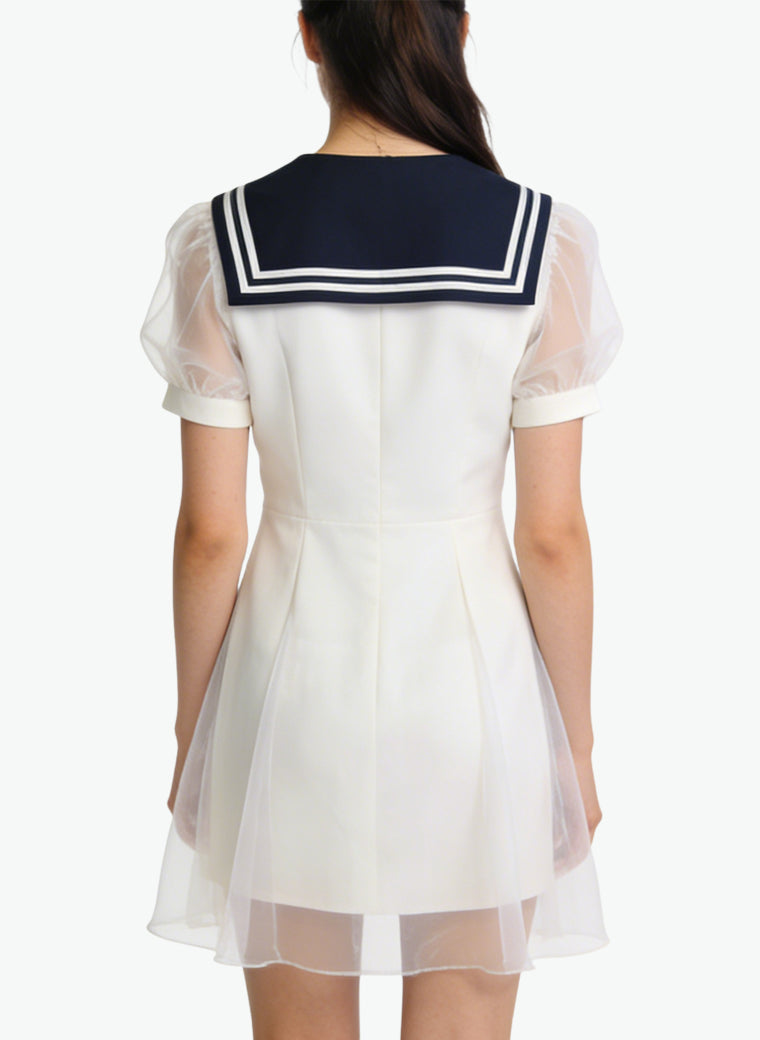 Sailor Collar Sweet Girl Dress for Women