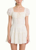 Square Neck Romantic Gentle Style Dress for Women
