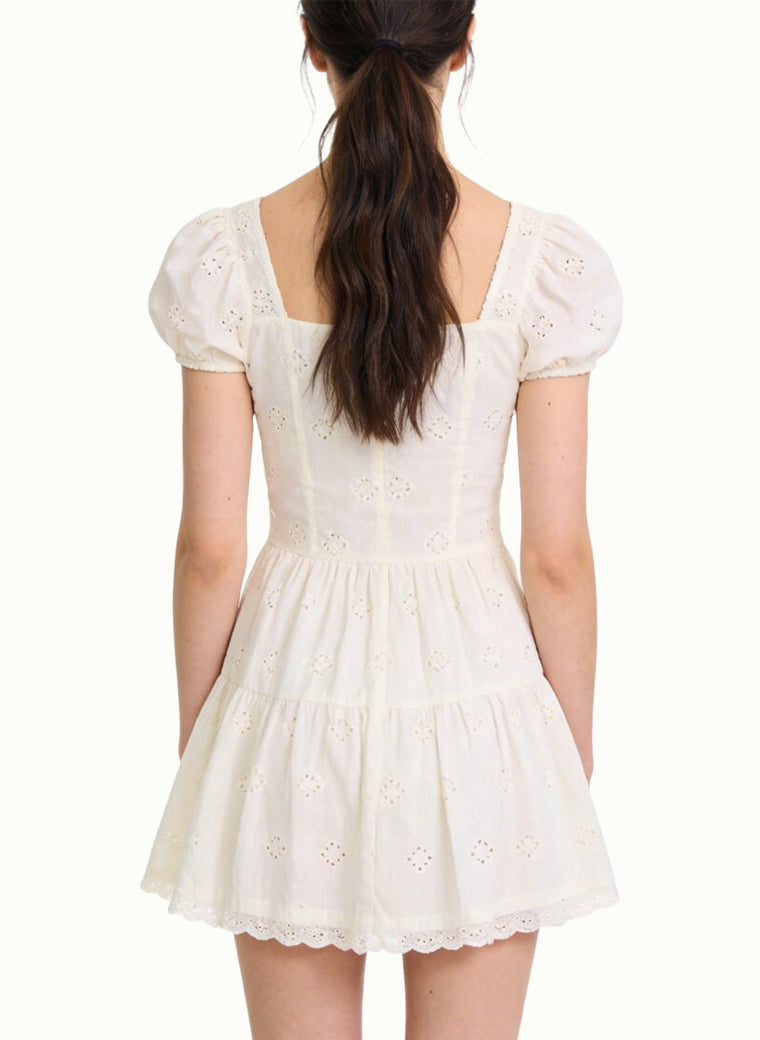 Square Neck Romantic Gentle Style Dress for Women