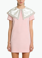 Peter Pan Collar Waist-Defining Elegant Dress for Women