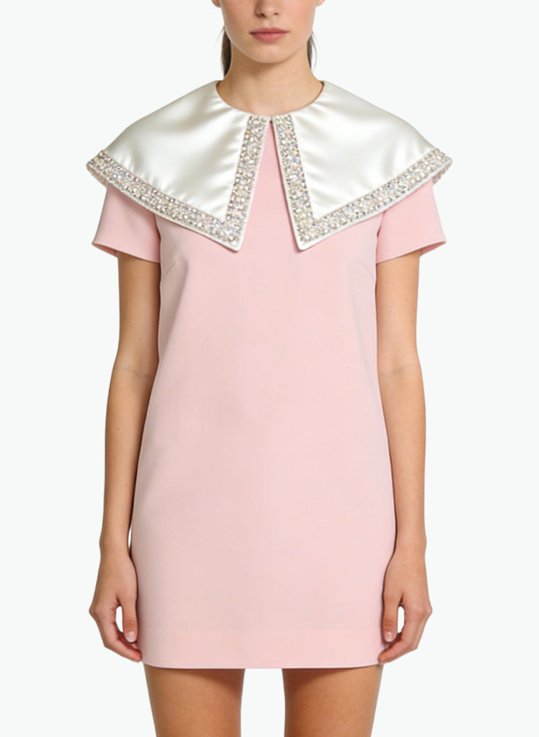 Peter Pan Collar Waist-Defining Elegant Dress for Women