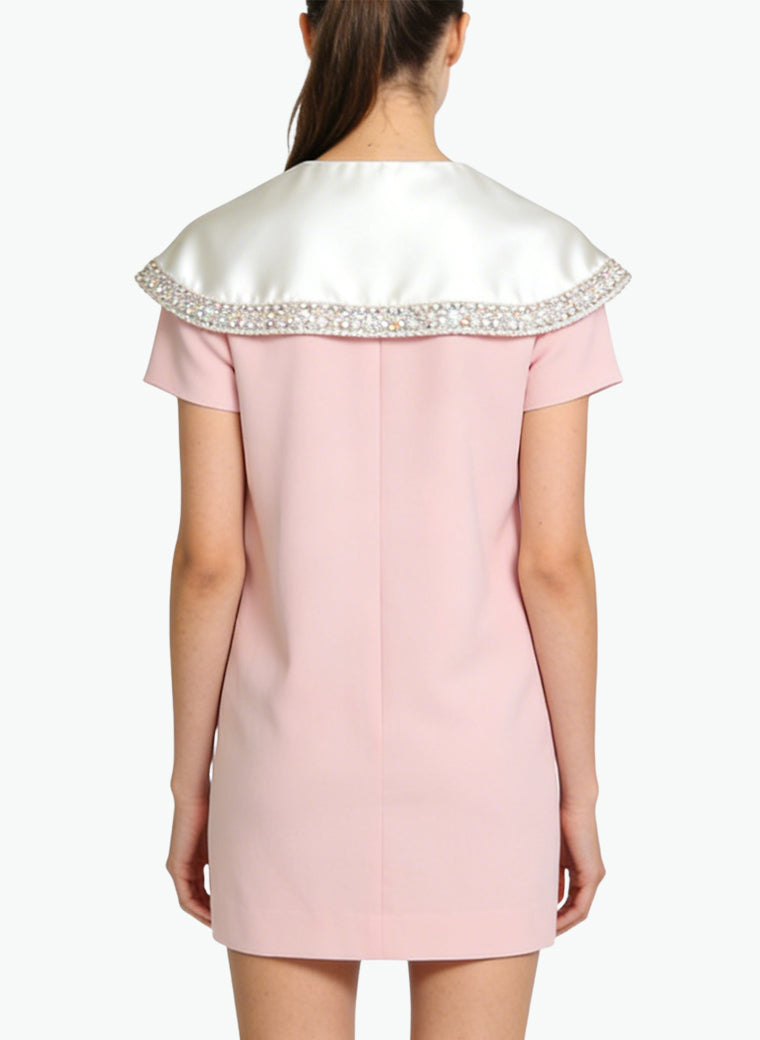Peter Pan Collar Waist-Defining Elegant Dress for Women