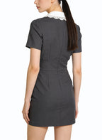 Preppy Style Short Sleeve Casual Dress