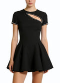 Fashionable Round Neck Short Sleeve Casual Dress