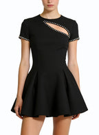 Fashionable Round Neck Short Sleeve Casual Dress