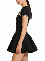 Fashionable Round Neck Short Sleeve Casual Dress