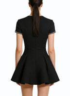 Fashionable Round Neck Short Sleeve Casual Dress