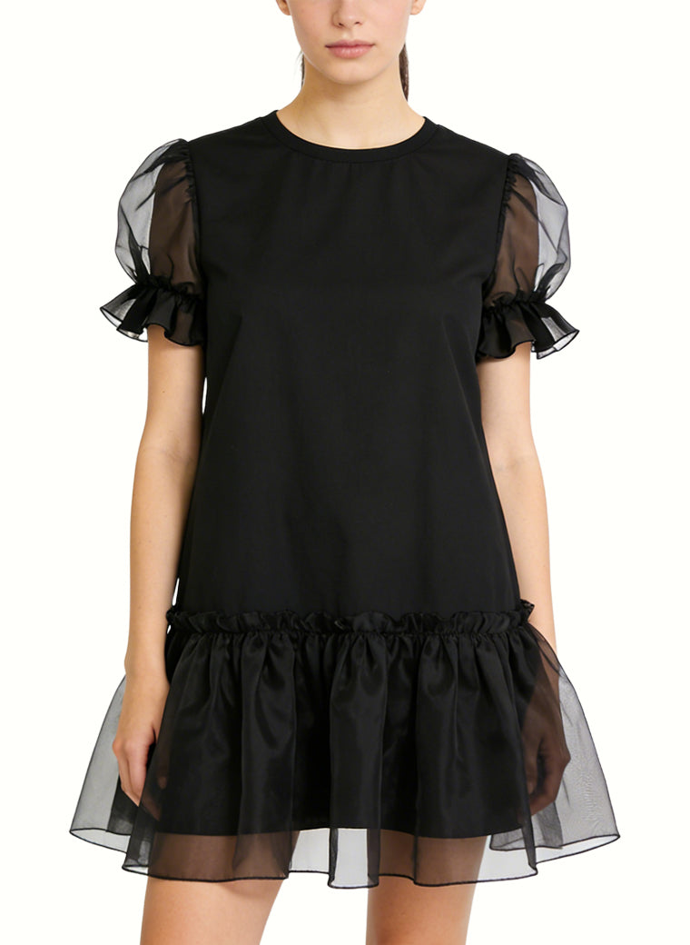 Round Neck Dress Sweet and Cool Style Short Skirt