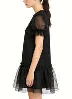 Round Neck Dress Sweet and Cool Style Short Skirt