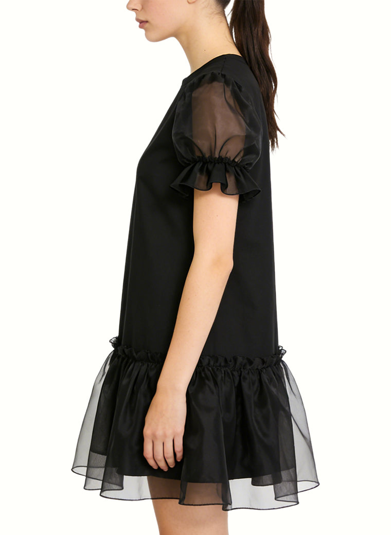 Round Neck Dress Sweet and Cool Style Short Skirt