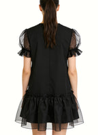 Round Neck Dress Sweet and Cool Style Short Skirt