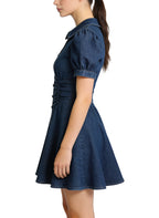 Retro Peter Pan Collar Denim Casual Dress