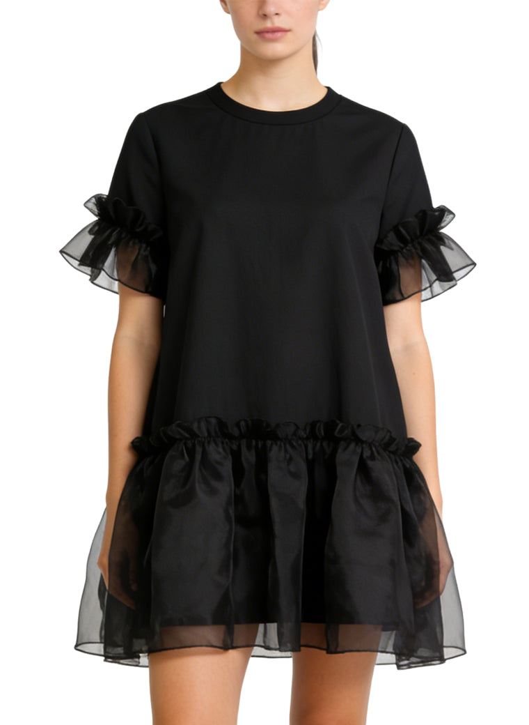 Round Neck Dress Sweet and Cool Style Short Skirt