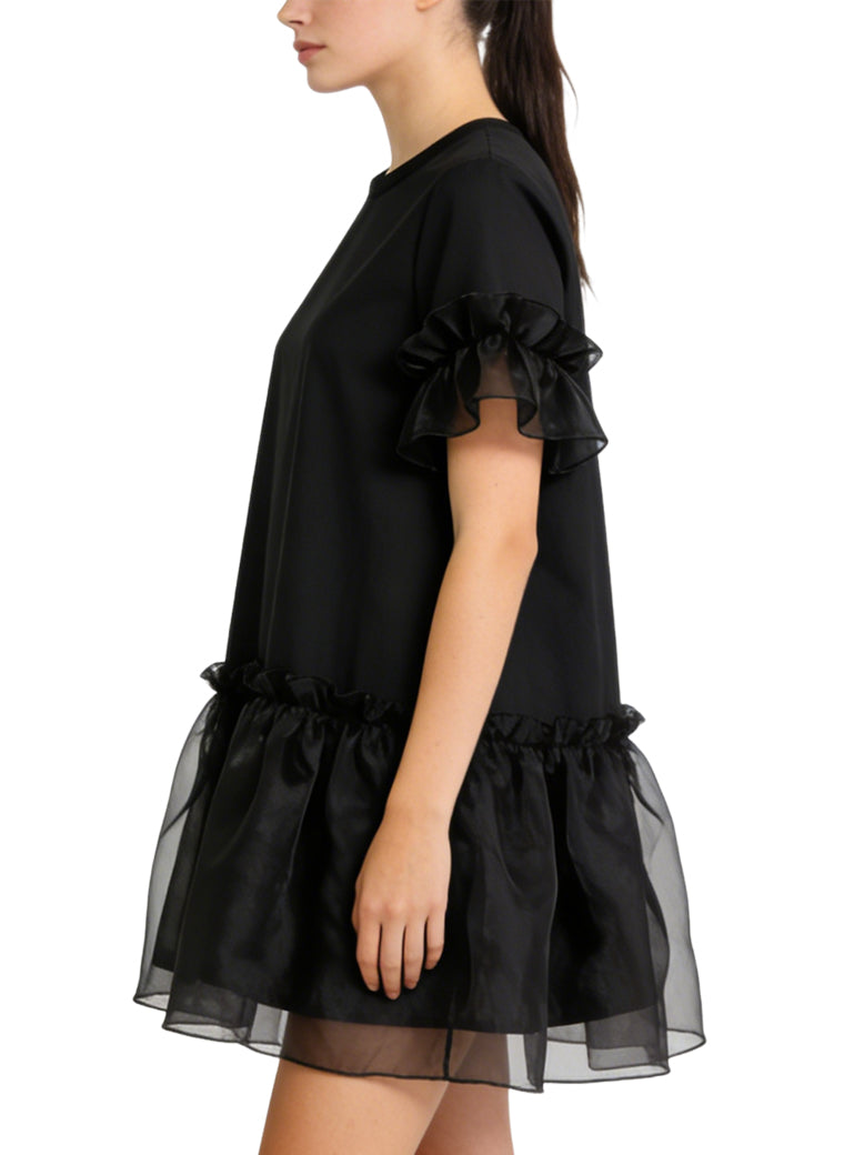 Round Neck Dress Sweet and Cool Style Short Skirt
