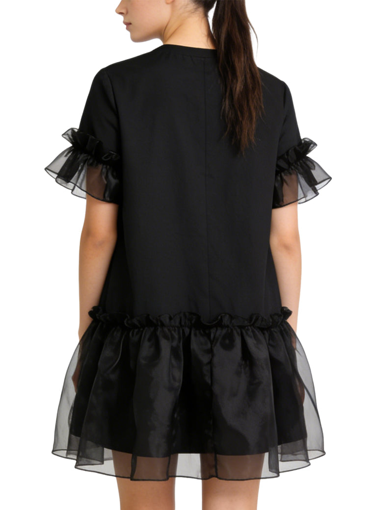 Round Neck Dress Sweet and Cool Style Short Skirt