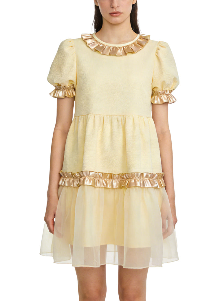 Retro Waist-Cinching Cake Dress Casual Dress