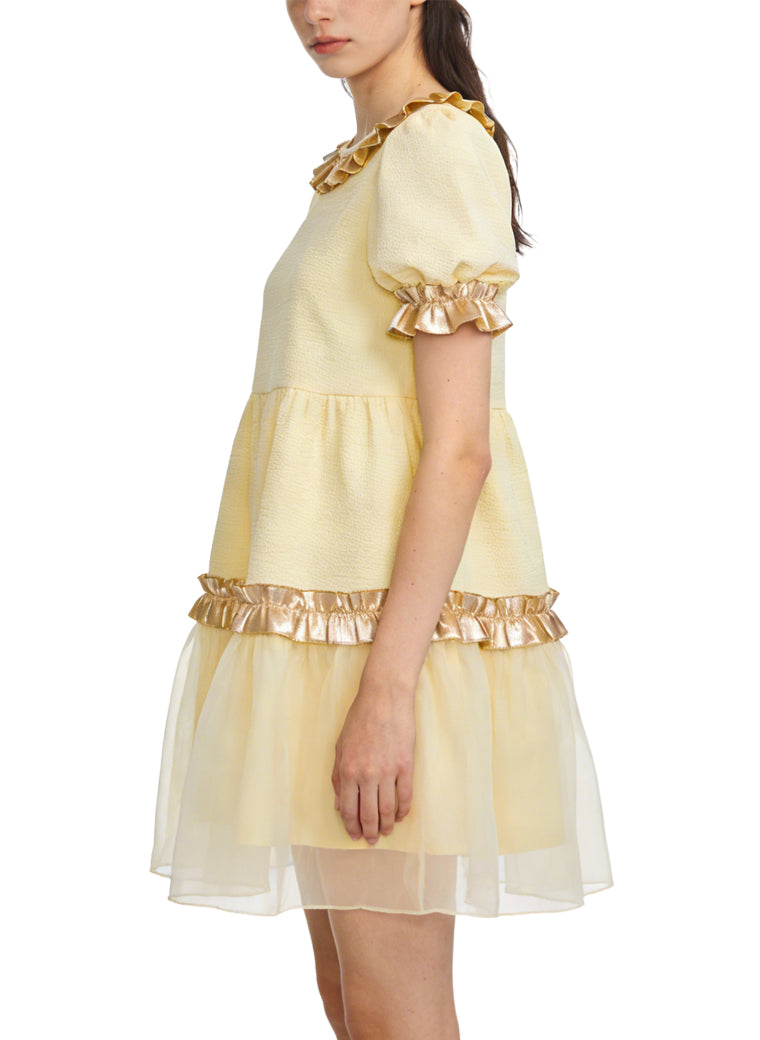 Retro Waist-Cinching Cake Dress Casual Dress