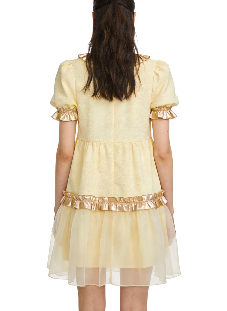 Retro Waist-Cinching Cake Dress Casual Dress