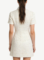 Exquisite Lapel Waist-Cinching Elegant Dress