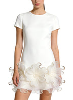 Elegant Round Neck Short Sleeve Gentle Style Dress