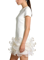 Elegant Round Neck Short Sleeve Gentle Style Dress