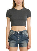 Single-Breasted Retro Denim Shorts