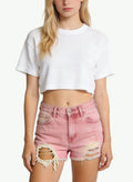 Sweet & Cool Washed Distressed Denim Shorts