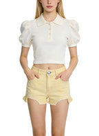 Washed Versatile Basic Denim Shorts