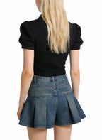 Button-Up Fashion Design Denim Shorts