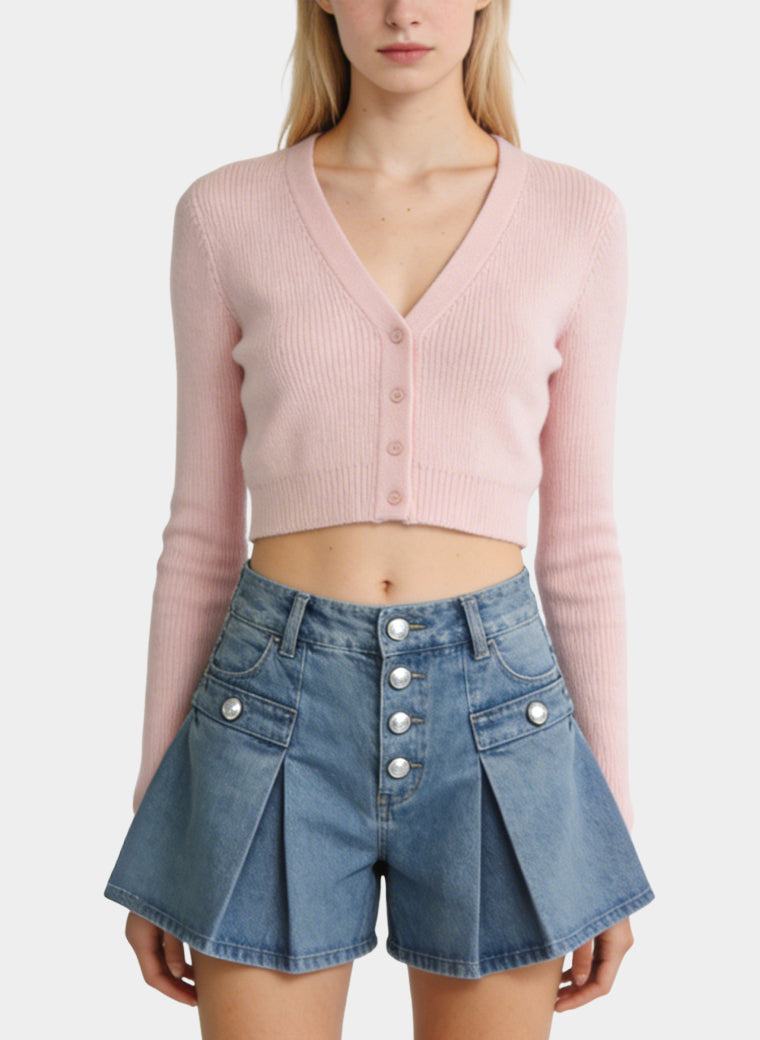 Elegant Commute Denim Shorts