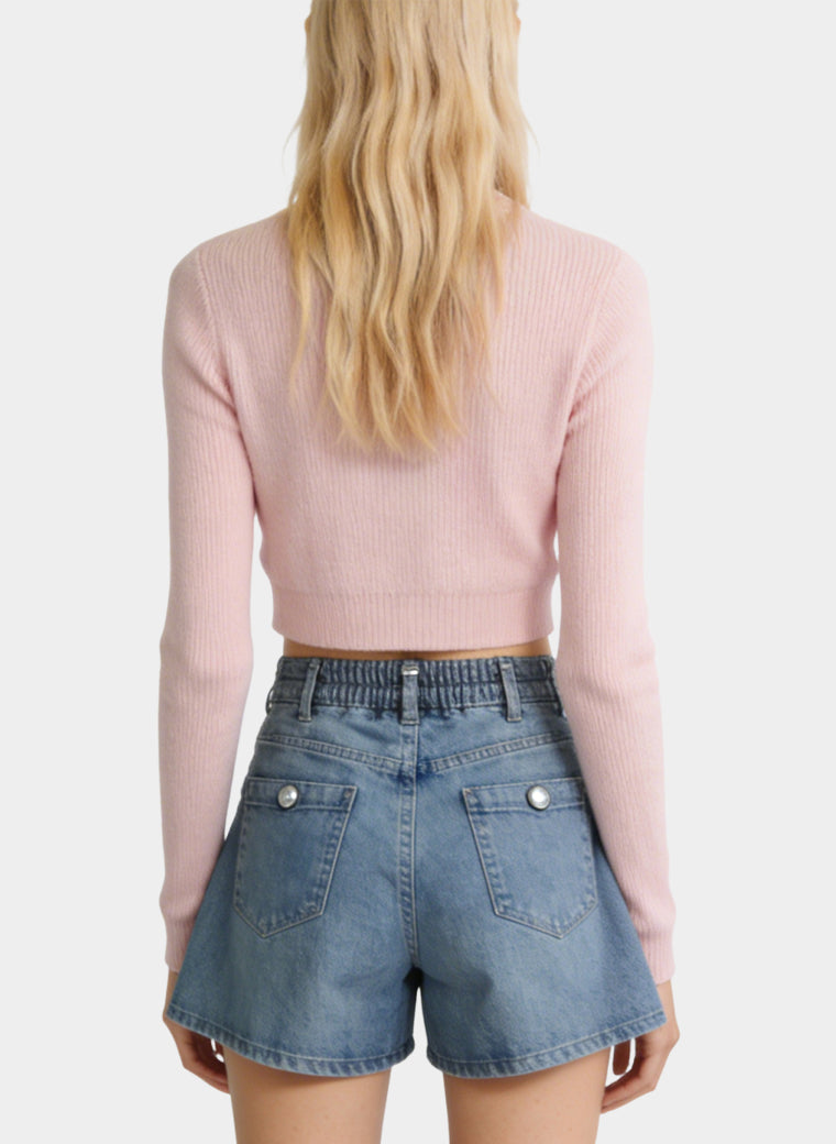 Elegant Commute Denim Shorts