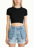 Denim Shorts Commuting Essentials