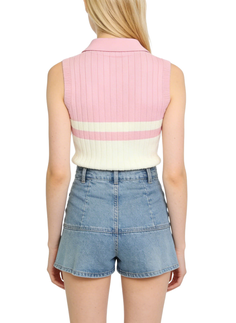 High-Waisted Gentle Denim Shorts