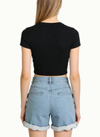 Women's Simple Basic Denim Shorts