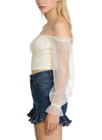 Ruffled Sweet Denim Shorts