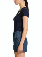 Simple-Design Denim Shorts