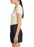 Straight-Leg Casual Denim Shorts