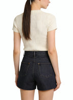 Straight-Leg Casual Denim Shorts