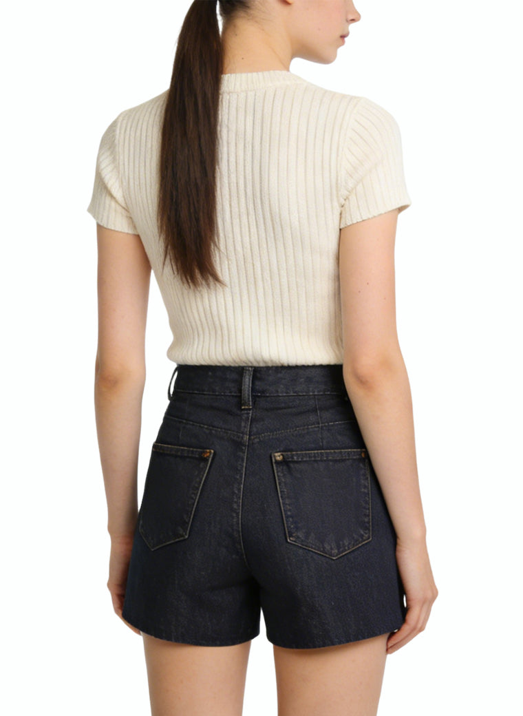 Straight-Leg Casual Denim Shorts