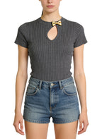 Vintage-Washed Denim Shorts