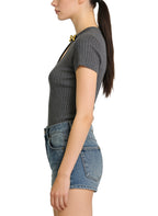 Vintage-Washed Denim Shorts