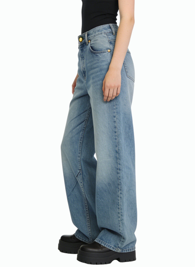 Women's Loose-fit High-waist Wide-leg Jeans