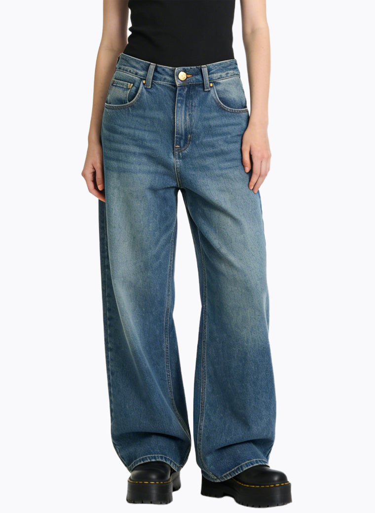 Women's Casual High-waist Wide-leg Jeans