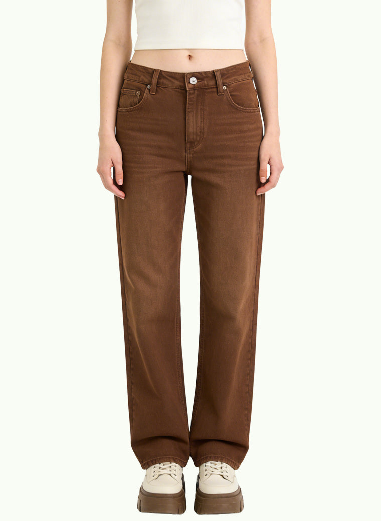 Women's Minimalist High-waist Straight-leg Jeans