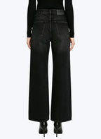 Women's Splatter-detail High-waist Flared Jeans