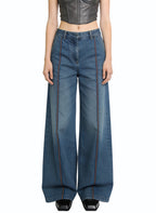 Women's Contrast-stitch Soft Fashionable eans